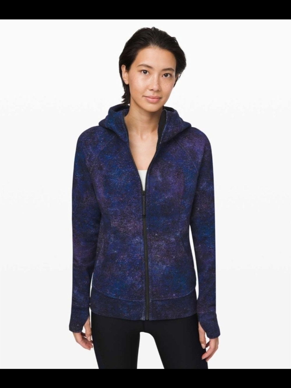 Lululemon Scuba Women's Galaxy Print Zip-Up Hoodie - Blue/Purple